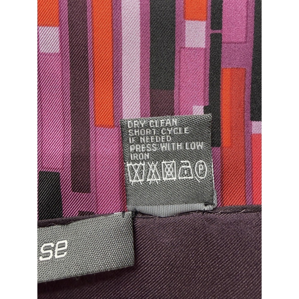 Per Se Scarf Womens One Size Multicolor Geometric 100% Silk Rectangle Wrap Shawl - Picture 6 of 9